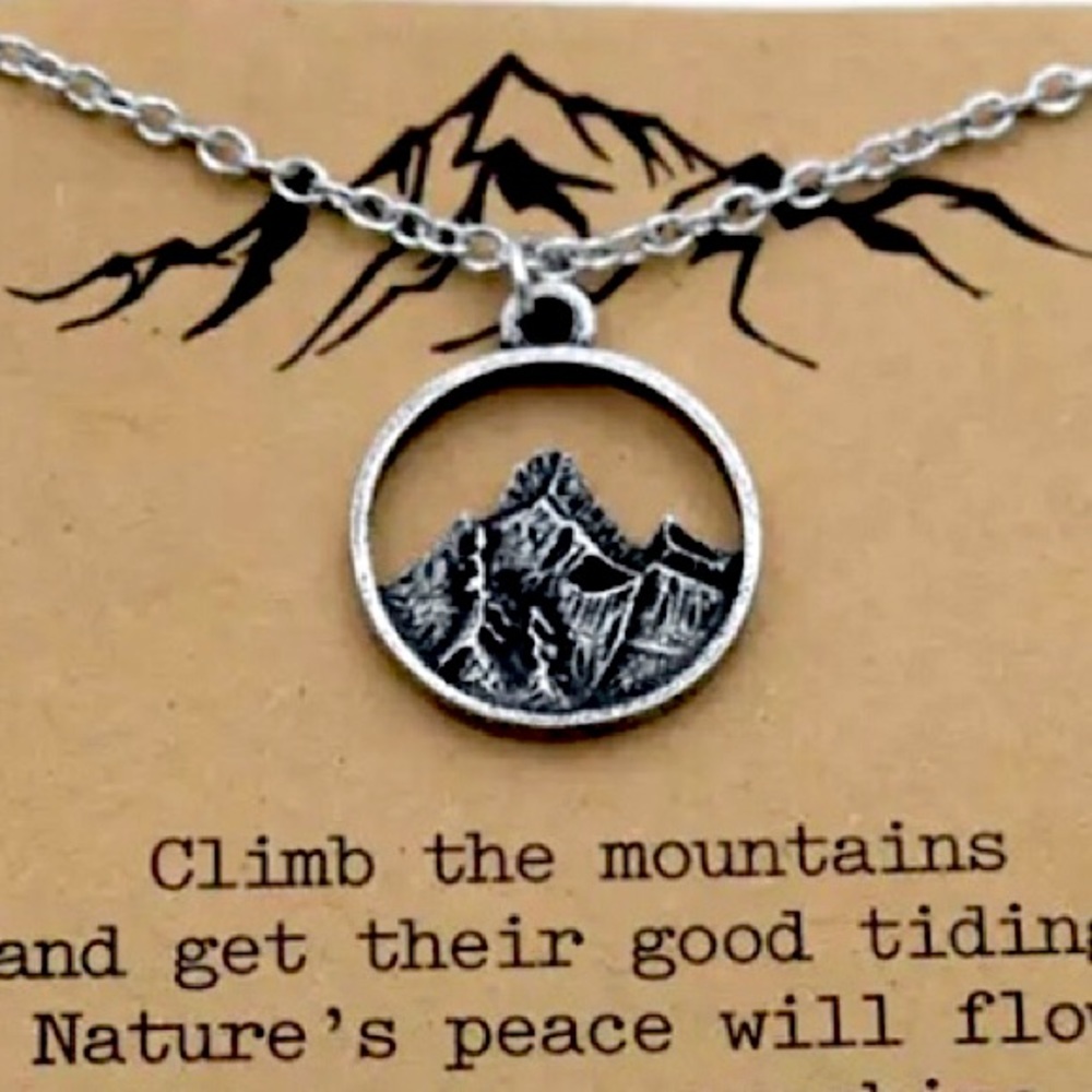 “Lost & Found” Mountain Vintage Pendant Necklace